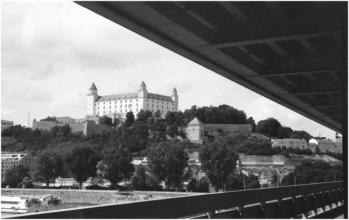 Bratislava Castle from Danube bridge