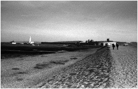 Hurst Point Lighthouse from Hurst Beach