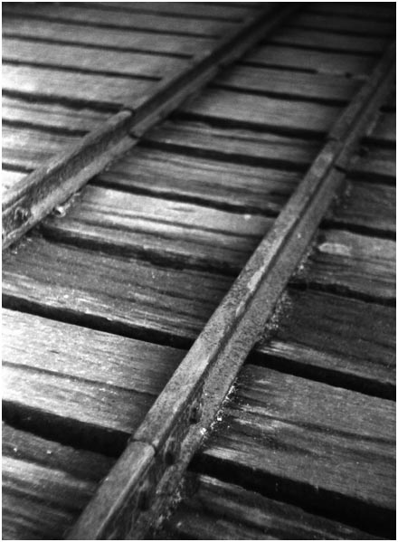 Old ammuntition train railway at Hurst Castle